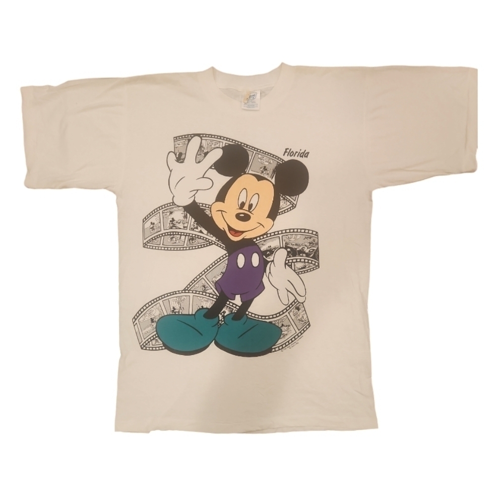 Vtg Disney Florida Disneyworld T-shirt Film Reel sz L NWT Single Stitch